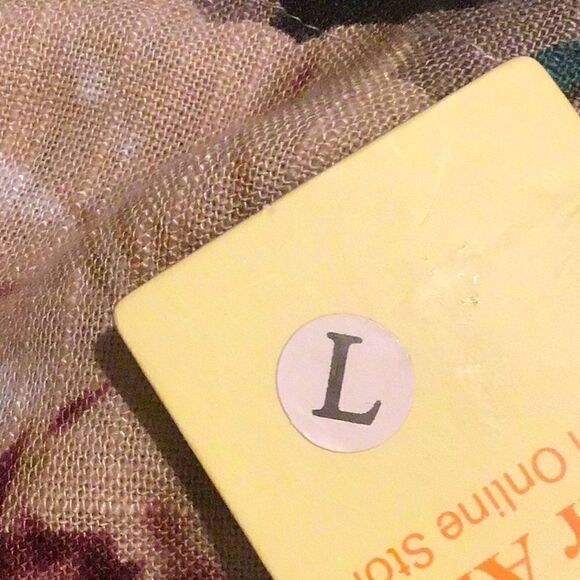 Ashir Aley Taupe Rose Floral Print Linen Blend Popover Sheath Tunic Top / Dress - Picture 15 of 15